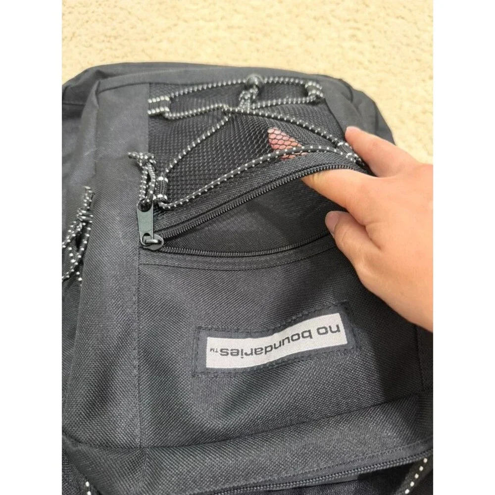 Black Backpack multiple zippered compartments